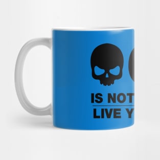 65 Is Not The End - Birthday Shirt (Black Text) Mug